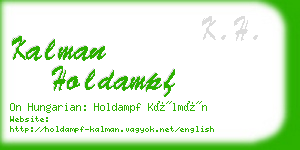 kalman holdampf business card